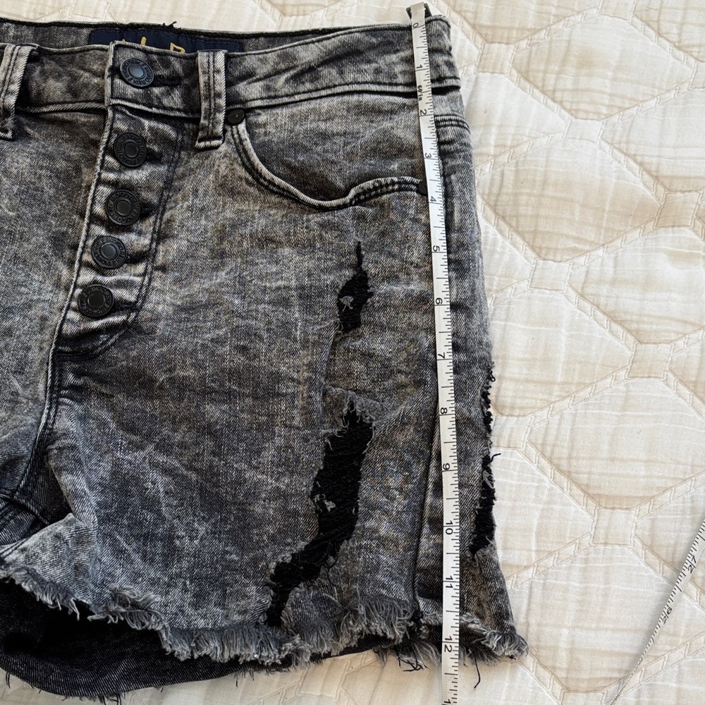 Indigo Rein Gray Distressed Jean Shorts - Picture 7 of 7